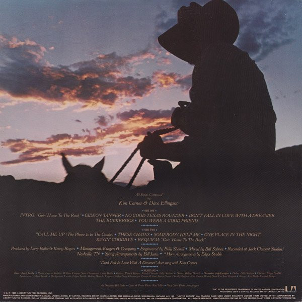 Kenny Rogers - Gideon (LP, Album) (Mint (M)) - Image 2