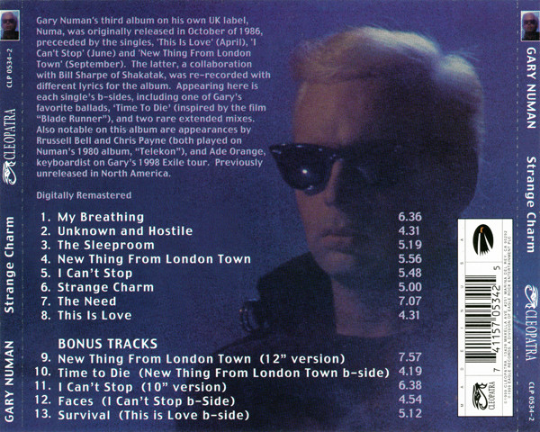 Gary Numan - Strange Charm (CD, Album, RE, RM) (Near Mint (NM or M-)) - Image 2