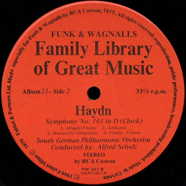 Joseph Haydn - The Surprise Symphony / The Clock Symphony (LP) (Mint (M)) - Image 4