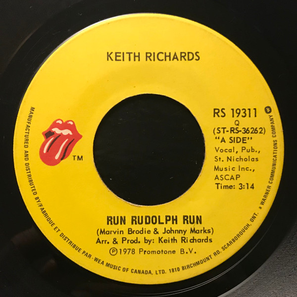 Keith Richards - Run Rudolph Run (7", Single) (Near Mint (NM or M-)) - Image 2