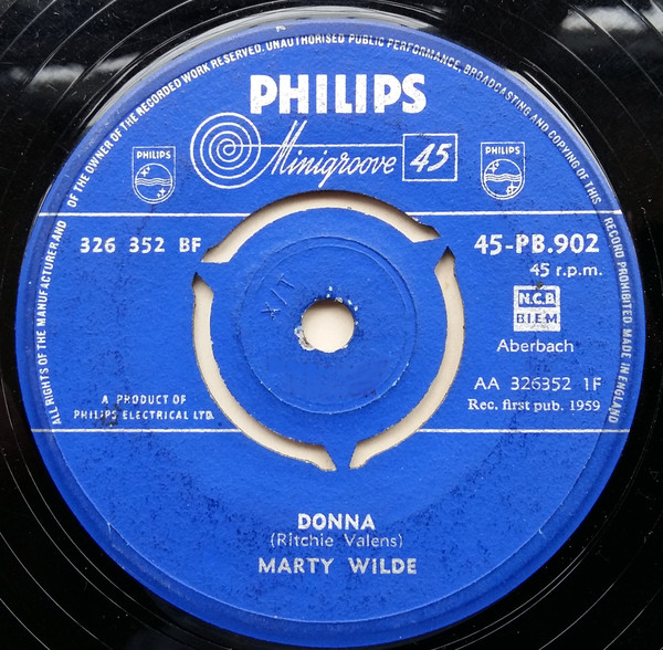 Marty Wilde - Donna (7") (Very Good Plus (VG+))