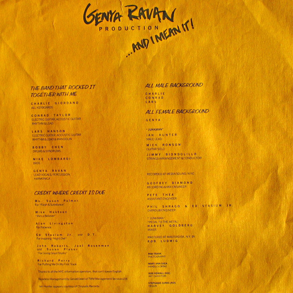 Genya Ravan - ...And I Mean It! (LP, Album) (Mint (M)) - Image 5
