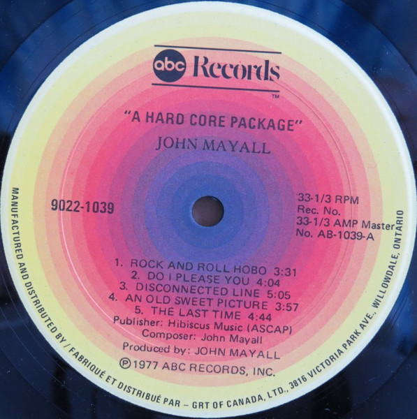 John Mayall - A Hard Core Package (LP, Album) (Mint (M)) - Image 3