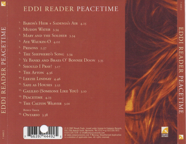 Eddi Reader - Peacetime (CD, Album) (Near Mint (NM or M-)) - Image 2