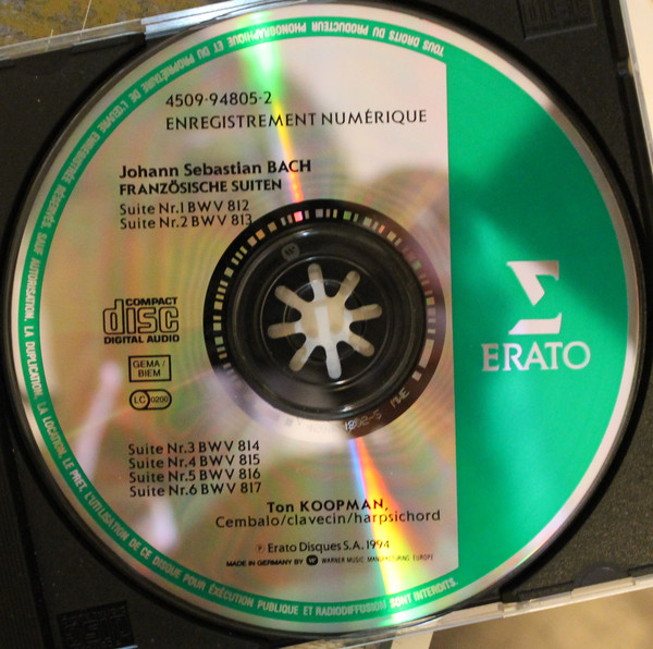 Johann Sebastian Bach, Ton Koopman - Französische Suiten (CD, Album) (Near Mint (NM or M-)) - Image 3