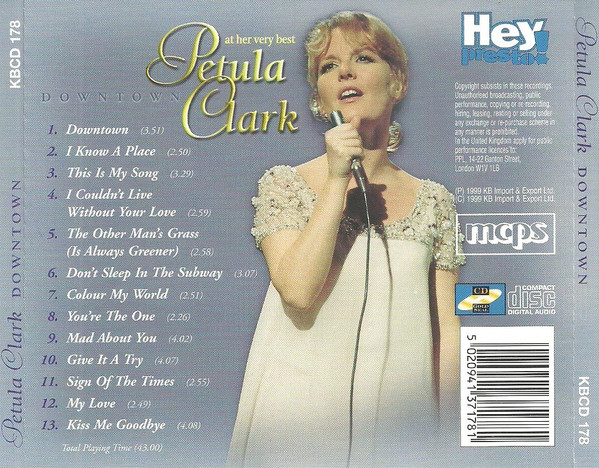 Petula Clark - Downtown - At Her Very Best (CD, Comp) (Very Good Plus (VG+)) - Image 2