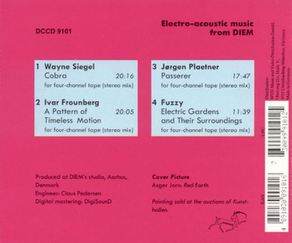 Wayne Siegel • Ivar Frounberg • Jørgen Plaetner • Fuzzy (4) - Electro-Acoustic Music From DIEM (CD, Album) (Mint (M)) - Image 2