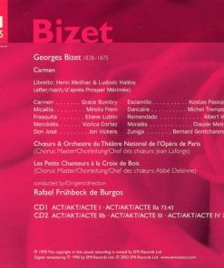 Georges Bizet / Grace Bumbry • Jon Vickers • Mirella Freni • Choeur Du Théâtre National De Paris & Orchestre National De L'Opéra De Paris • Rafael Frühbeck De Burgos - Carmen (2xCD, Album, RE, RM) (Near Mint (NM or M-)) - Image 3