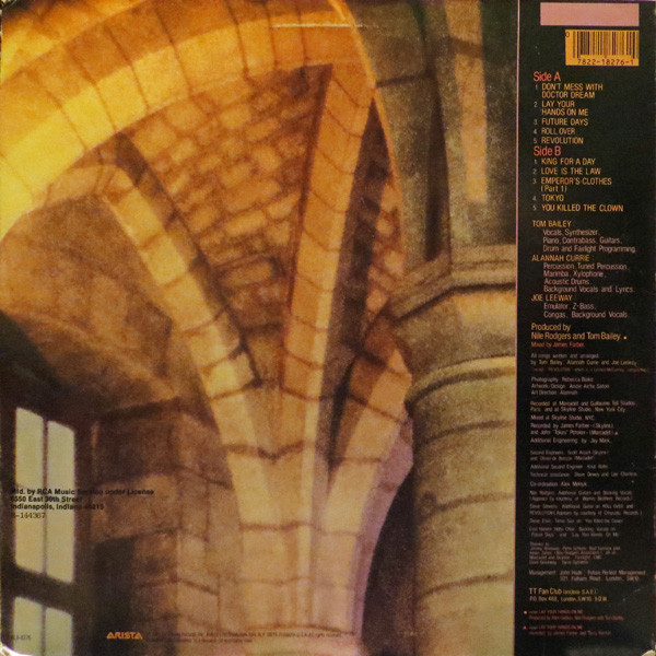 Thompson Twins - Here's To Future Days (LP, Album, Club) (Mint (M)) - Image 2