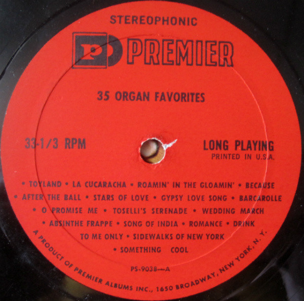 Unknown Artist - 35 Organ Favorites (LP) (Mint (M)) - Image 3