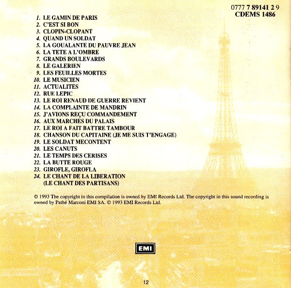 Yves Montand - Singer - Chansons poétiques anciennes et modernes (CD, Comp) (Near Mint (NM or M-)) - Image 3