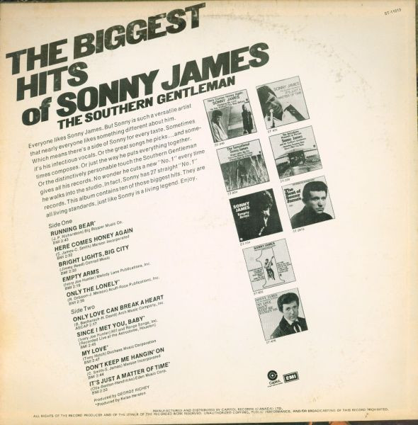 Sonny James - The Biggest Hits Of Sonny James (LP, Comp) (Mint (M)) - Image 2