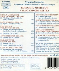 Alternative view of Vytautas Sondeckis, Lithuanian Chamber Orchestra, David Geringas - Romantic Music For Cello And Orchestra (CD, Album) (Near Mint (NM or M-))