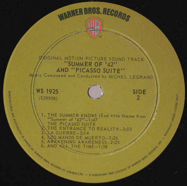 Michel Legrand - Summer Of '42 (LP, Album) (Mint (M)) - Image 3