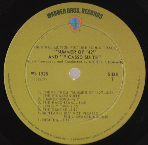 Michel Legrand - Summer Of '42 (LP, Album) (Mint (M)) - Image 4