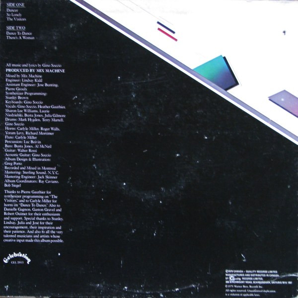 Gino Soccio - Outline (LP, Album) (Mint (M)) - Image 2