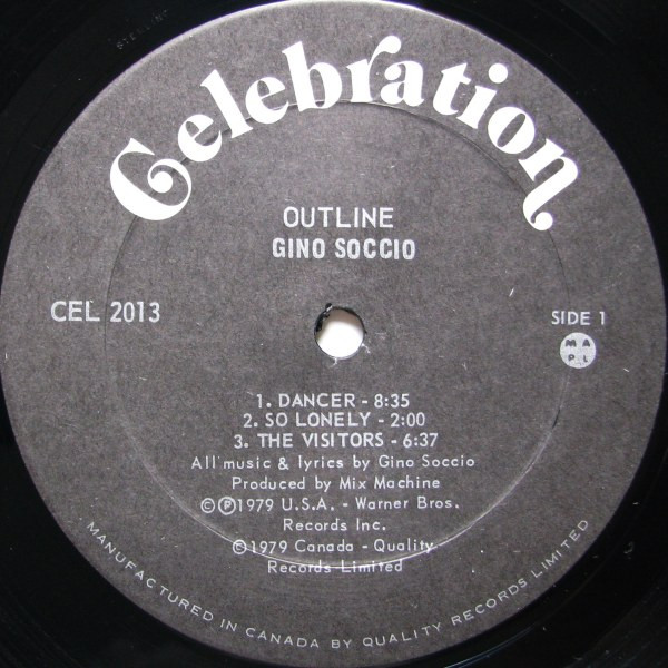 Gino Soccio - Outline (LP, Album) (Mint (M)) - Image 3