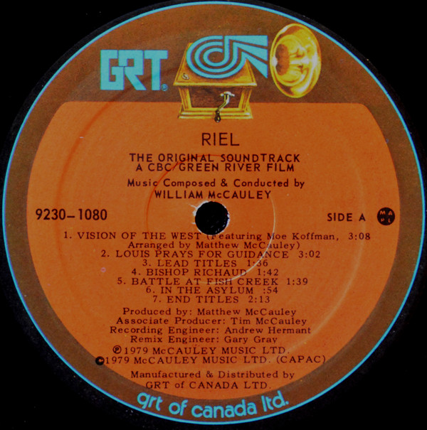 William McCauley - Riel: The Original Soundtrack Album (LP, Album) (Mint (M)) - Image 3