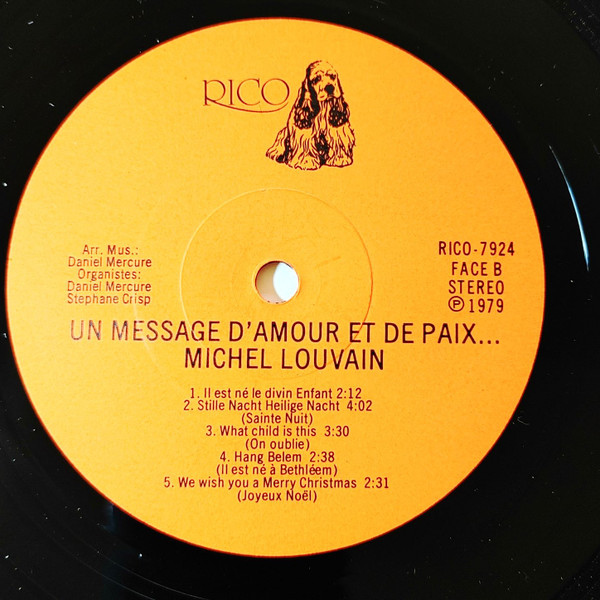 Michel Louvain - Message D'Amour Et De Paix (LP, Album) (Mint (M)) - Image 4