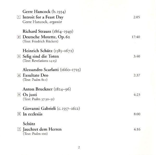 Richard Strauss, Musica Sacra, Richard Westenburg - Deutsche Motette (Songs And Psalms Of The Divine) (CD, Multichannel, Dol) (Near Mint (NM or M-)) - Image 4
