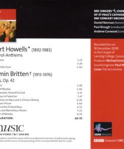 Alternative view of BBC Singers, St. Paul's Cathedral Choir, BBC Concert Orchestra, Daniel Norman, Paul Brough, Andrew Carwood - Britten St. Nicolas / Howells Three Carol-Anthems (CD, Album) (Near Mint (NM or M-))