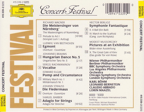 Various - Concert Festival (CD, Comp) (Near Mint (NM or M-)) - Image 2