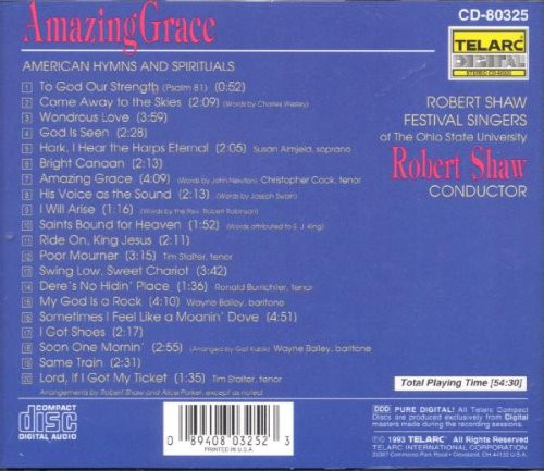 Robert Shaw Festival Singers, Robert Shaw - Amazing Grace (American Hymns And Spirituals) (CD) (Near Mint (NM or M-)) - Image 2