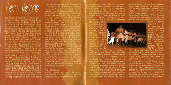 Perú Negro - Sangre De Un Don: Herencia Afro Peruana (CD, Album) (Near Mint (NM or M-)) - Image 5