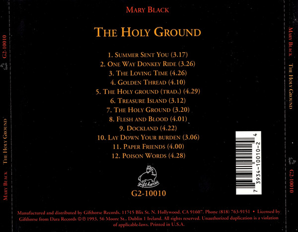 Mary Black - The Holy Ground (CD, Album) (Near Mint (NM or M-)) - Image 2