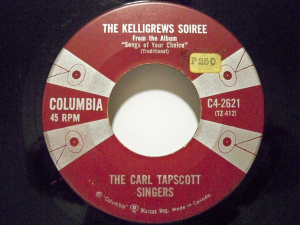 Carl Tapscott Singers - University Of Toronto Song/The Kelligrews Soiree (7", Single) (Very Good (VG)) - Image 2
