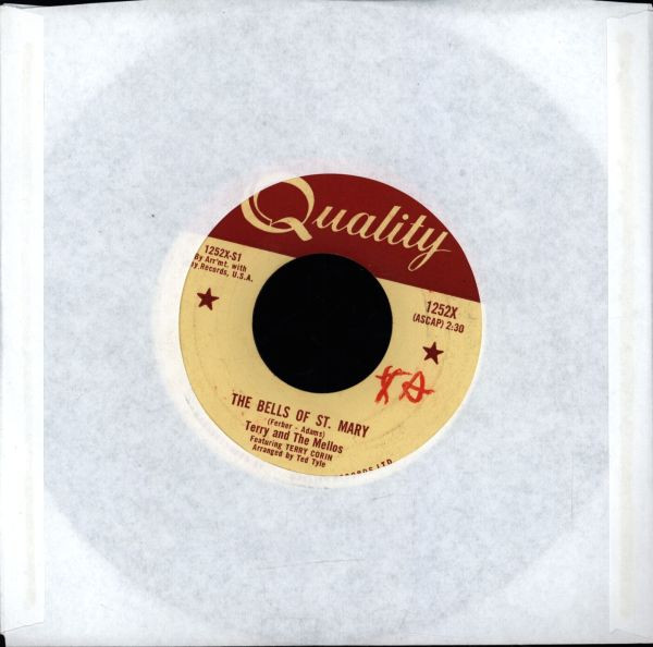 Terry And The Mellos - The Bells Of St Mary (7", Single) (Very Good (VG))
