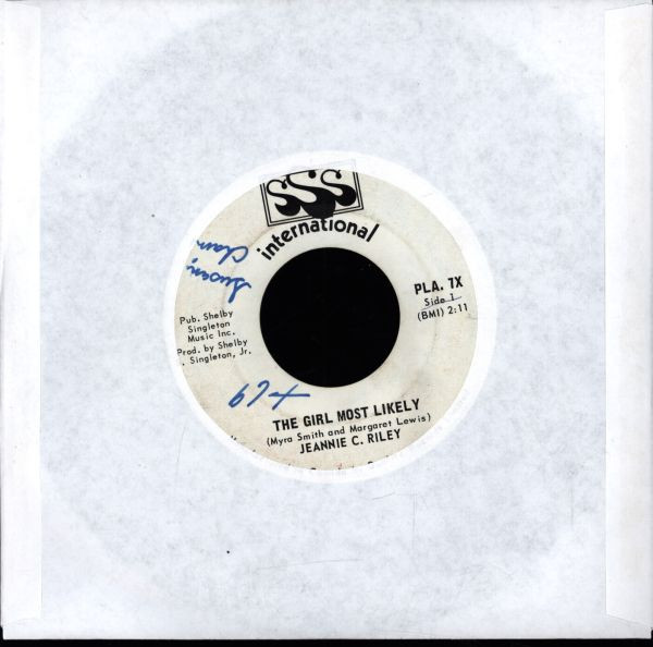 Jeannie C. Riley - The Girl Most Likely (7", Single) (Very Good Plus (VG+)) - Image 3