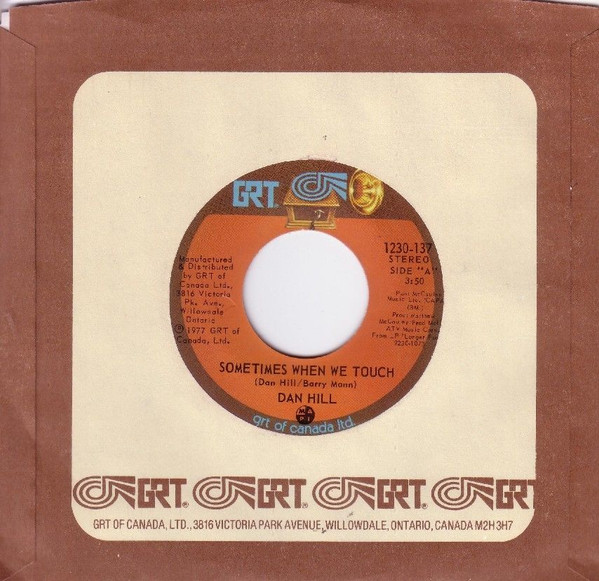 Dan Hill - Sometimes When We Touch (7", Single) (Near Mint (NM or M-)) - Image 3