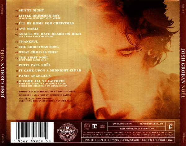 Josh Groban - Noël (CD, Album) (Near Mint (NM or M-)) - Image 2