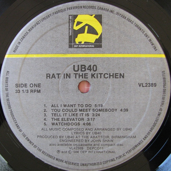 UB40 - Rat In The Kitchen (LP, Album) (Mint (M)) - Image 3