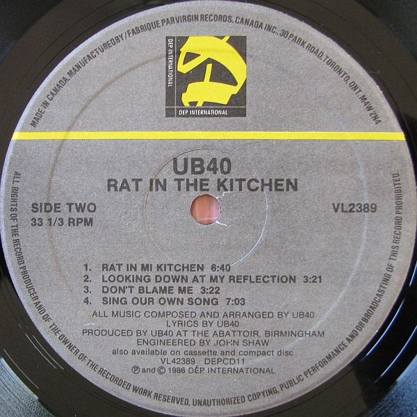 UB40 - Rat In The Kitchen (LP, Album) (Mint (M)) - Image 4