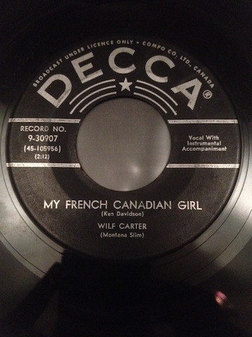 Wilf Carter - My Prairie Rose / My French Canadian Girl (7", Single) (Very Good (VG)) - Image 2