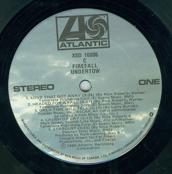 Firefall - Undertow (LP, Album) (Mint (M)) - Image 3