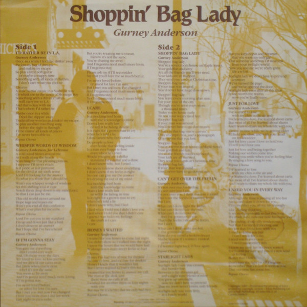 Gurney Anderson - Shoppin' Bag Lady (LP, Album) (Mint (M)) - Image 5