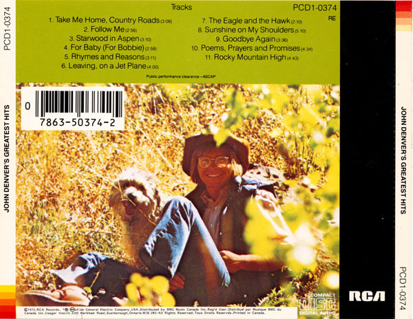John Denver - John Denver's Greatest Hits (CD, Comp, RE) (Near Mint (NM or M-)) - Image 2