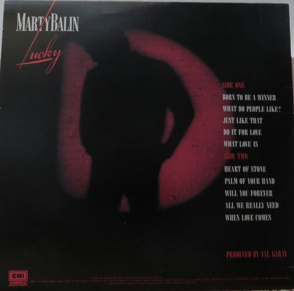 Marty Balin - Lucky (LP, Album) (Mint (M)) - Image 2