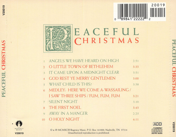 Various - Peaceful Christmas (CD) (Near Mint (NM or M-)) - Image 2