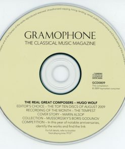 Various - Gramophone Collectors' Edition August 2009: The Real Hugo Wolf (CD, Comp, Promo) (Near Mint (NM or M-)) - Image 3
