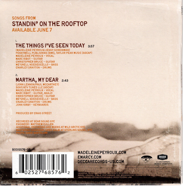 Madeleine Peyroux - The Things I've Seen Today (CD, Promo, Smplr) (Mint (M)) - Image 2