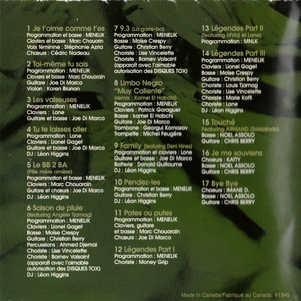 Menelik - O.Q.P (CD, Album) (Near Mint (NM or M-)) - Image 4