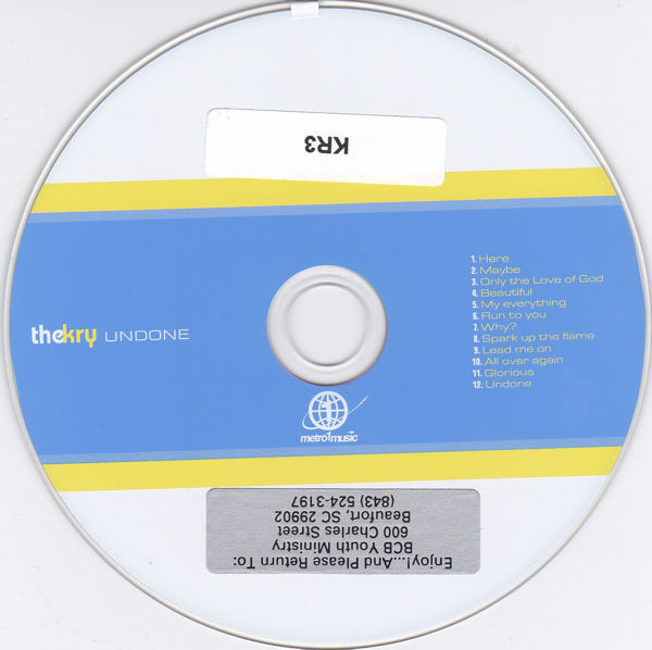 The Kry - Undone (CD, Album) (Mint (M)) - Image 3
