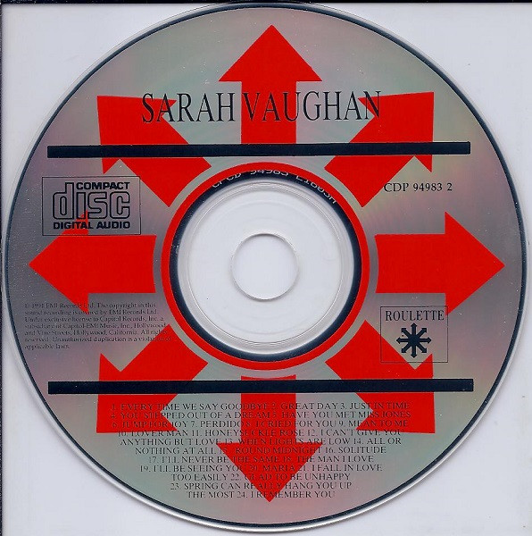 Sarah Vaughan - The Roulette Years (Volumes One/Two) (CD, Comp) (Near Mint (NM or M-)) - Image 3