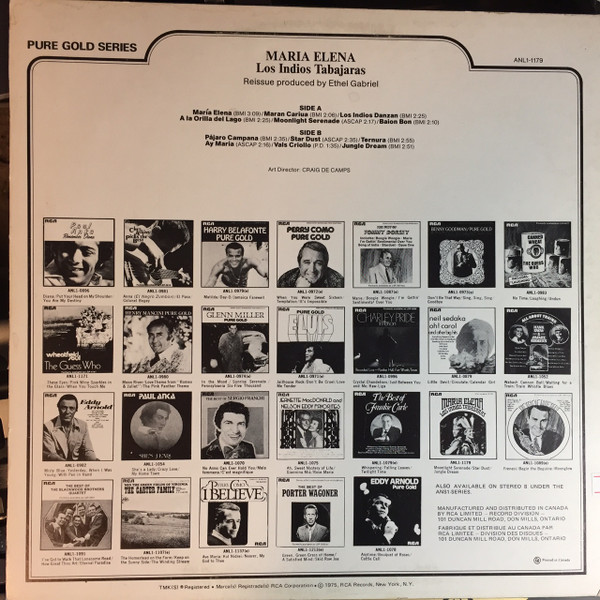 Los Indios Tabajaras - Maria Elena (LP, Album) (Mint (M)) - Image 2