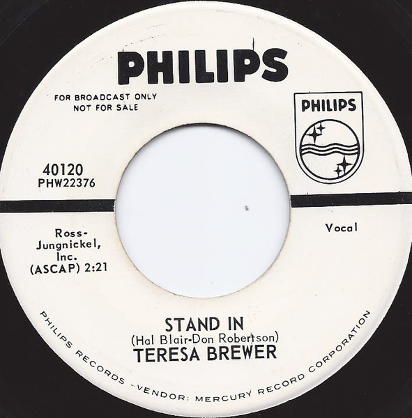 Teresa Brewer - Second Hand Rose (7", Single, Promo) (Very Good (VG)) - Image 2