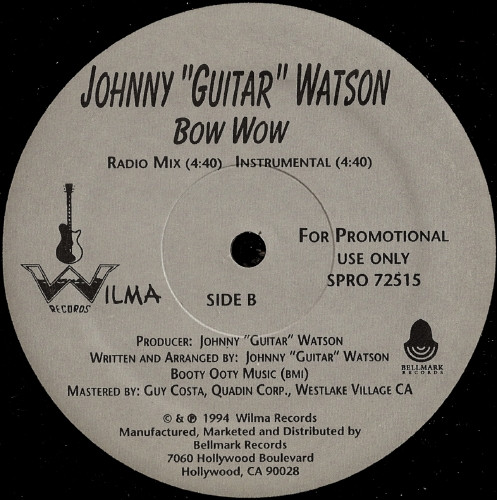 Johnny Guitar Watson - Bow Wow (12", Single, Promo) (Mint (M)) - Image 2